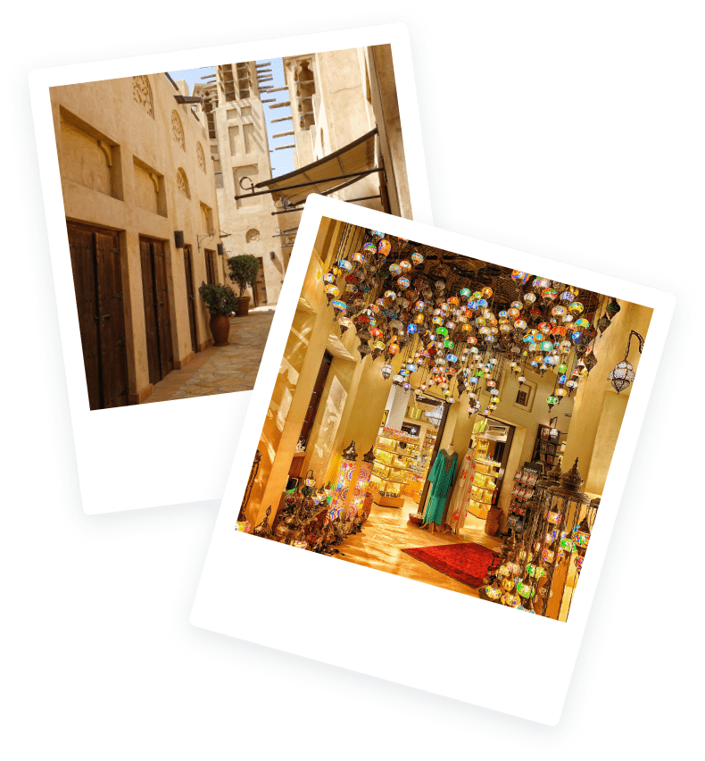 Photos polaroid de Dubaï