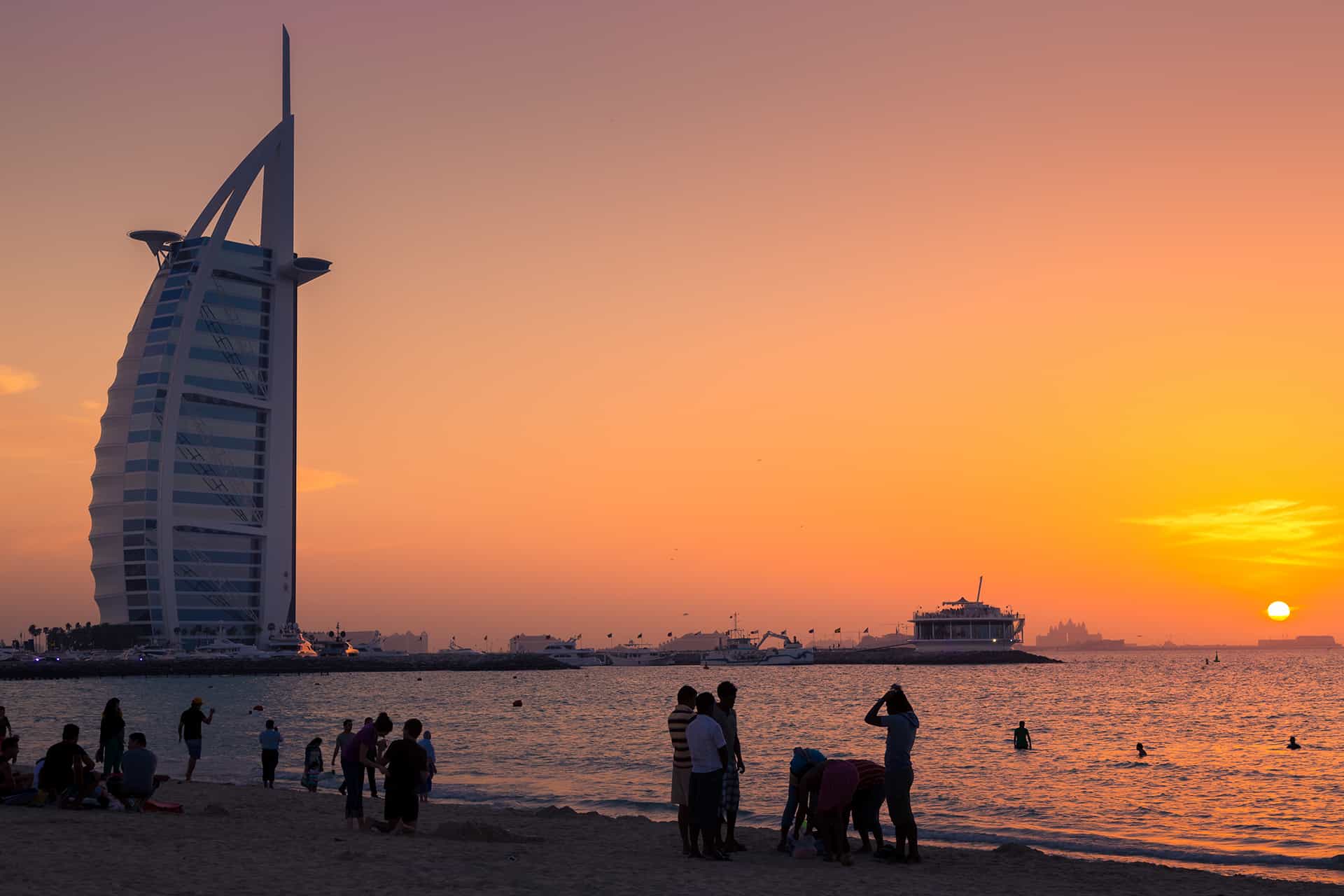 coucher soleil plage sunset beach dubai
