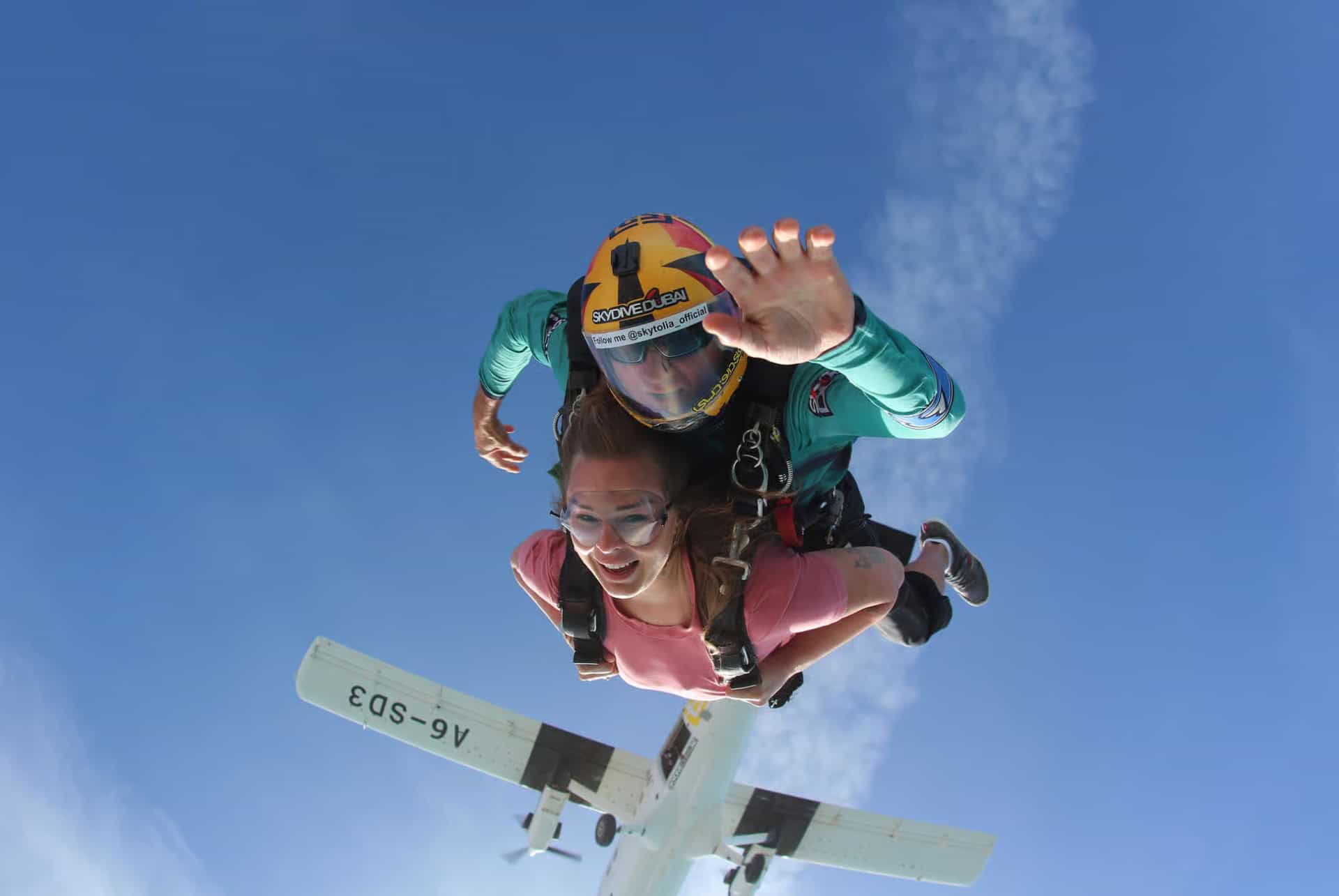 saut en parachute dubai palm jumeirah