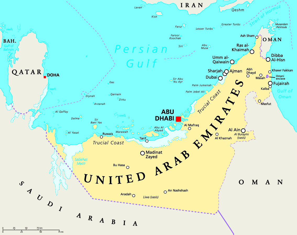 carte emirats arabes unis